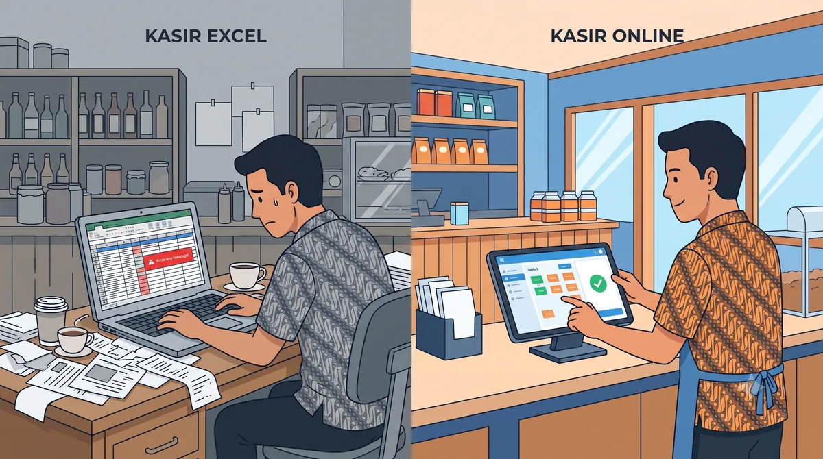 Aplikasi Kasir Excel vs Aplikasi Kasir Online: Mana yang Lebih Baik?