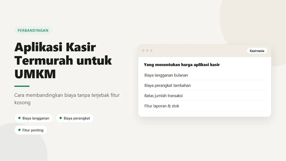 Aplikasi Kasir Termurah untuk UMKM F&B di 2026