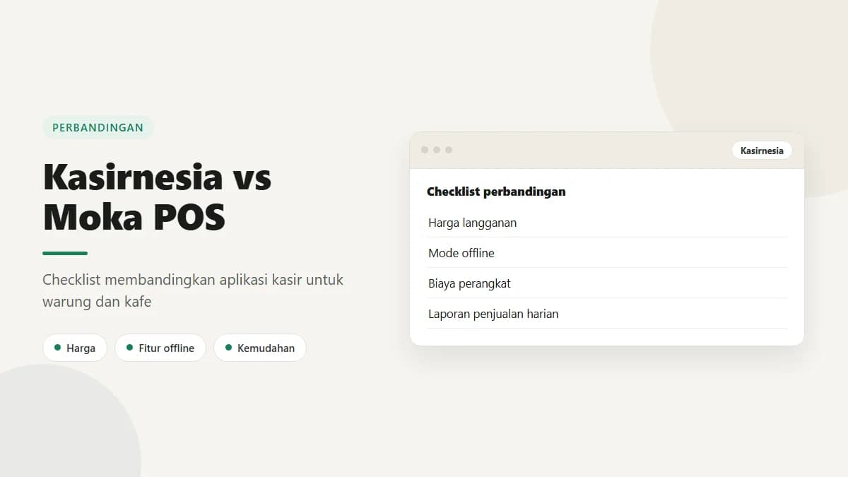 Alternatif Moka POS: Kasirnesia vs Moka untuk Warung dan Kafe