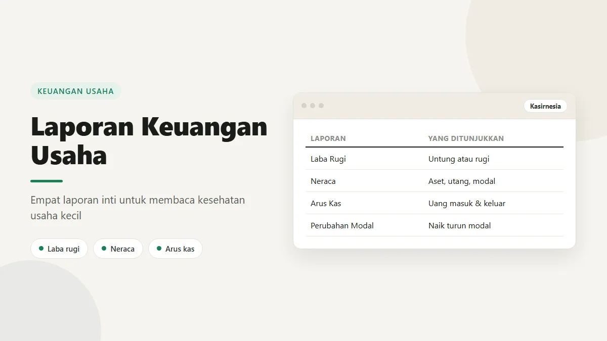 Laporan Keuangan Sederhana untuk Usaha Kecil: Jenis dan Cara Membuatnya