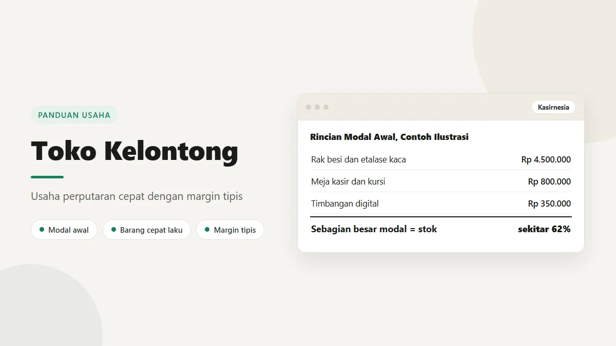 Toko Kelontong: Panduan Modal, Stok, dan Untung untuk Pemula
